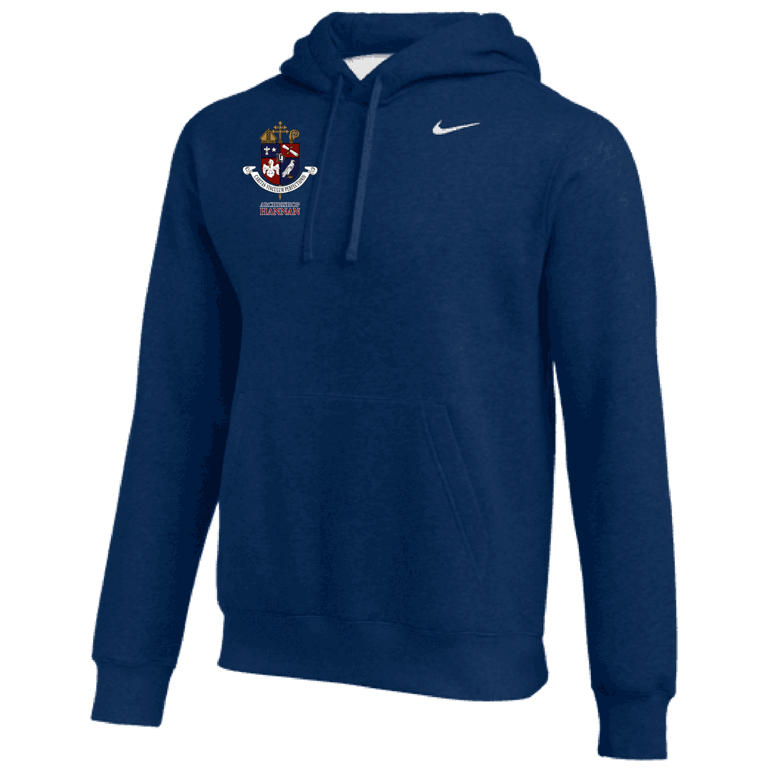 Nike Archbishop Hannan Club Fleece Pullover Hoody Hannan Girls 25 Team Navy/White Mens Small - Third Coast Soccer