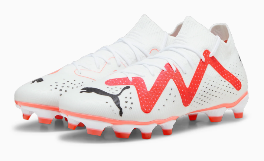 Puma Future Match FG - White/Fire Orchid/Black Men's Footwear Closeout - Third Coast Soccer