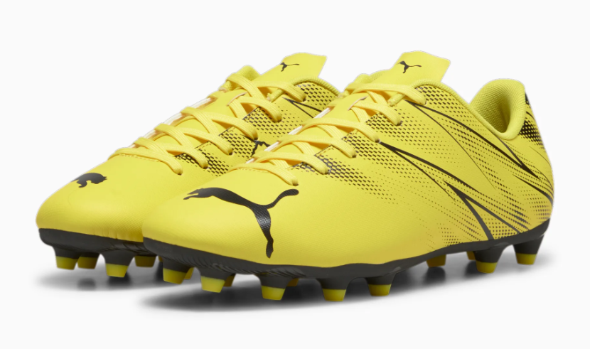 Puma Junior Attacanto FG - Yellow/Black Youth Footwear Yellow/Black Youth 8 - Third Coast Soccer