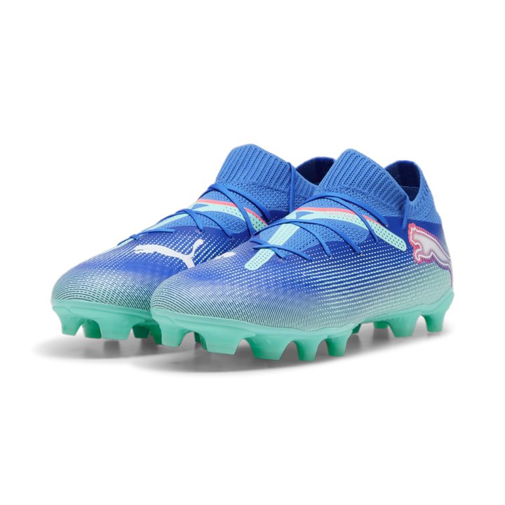 Puma Future 7 Pro FG/AG - Bluemazing/White/Electric Peppermint Men's Footwear Closeout - Third Coast Soccer