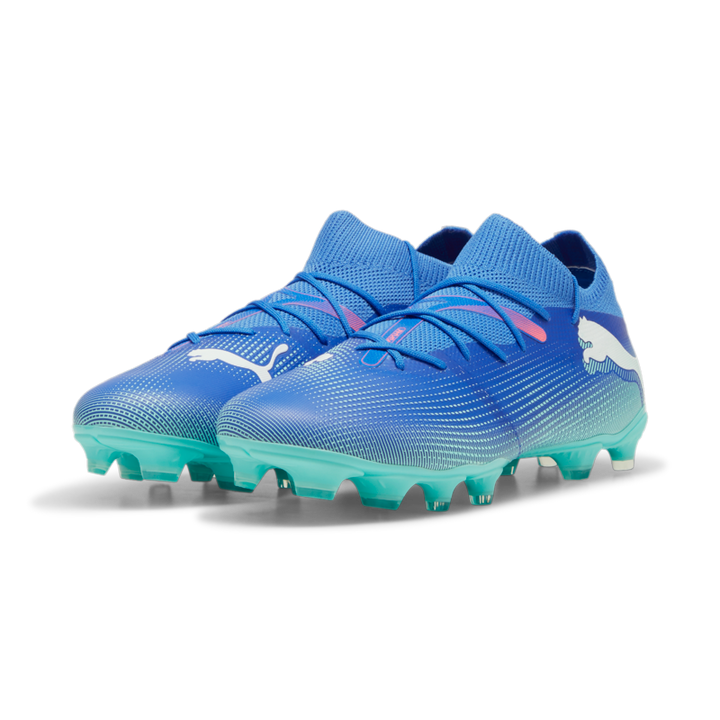 Puma Future 7 Match FG/AG - Bluemazing/White/Electric Peppermint Men's Footwear Closeout - Third Coast Soccer