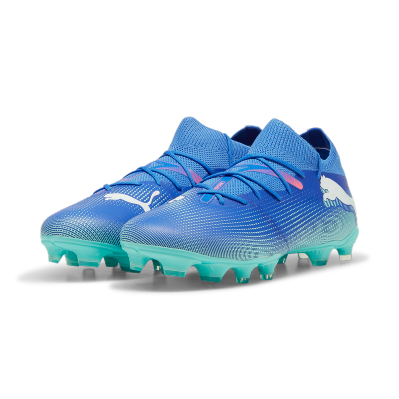 Puma Future 7 Match FG/AG - Bluemazing/White/Electric Peppermint Men's Footwear Closeout - Third Coast Soccer