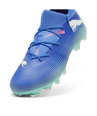 Puma Future 7 Match FG/AG - Bluemazing/White/Electric Peppermint Men's Footwear Closeout - Third Coast Soccer