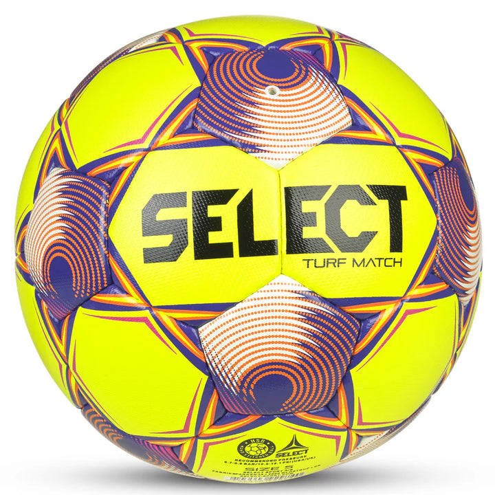Select Numero 10 Turf Match NFHS V25 Ball - Yellow/Orange/Purple Balls - Third Coast Soccer