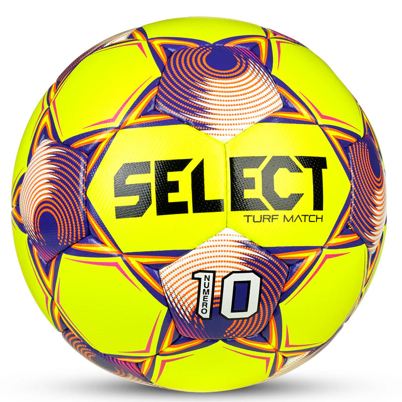 Select Numero 10 Turf Match NFHS V25 Ball - Yellow/Orange/Purple Balls - Third Coast Soccer