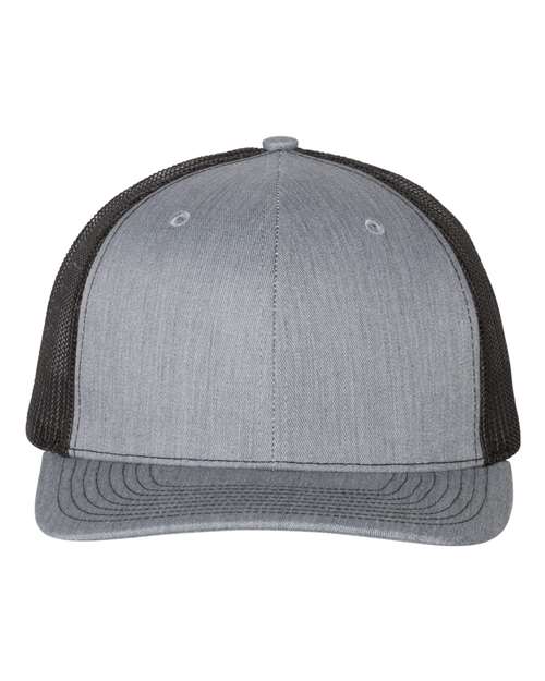 Richardson Snapback Trucker Cap Hats Dark Grey Heather/Black - Third Coast Soccer