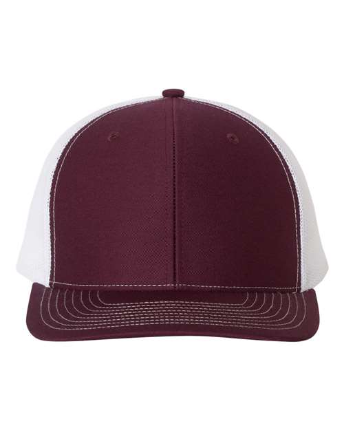 Richardson Snapback Trucker Cap Hats Maroon/White - Third Coast Soccer