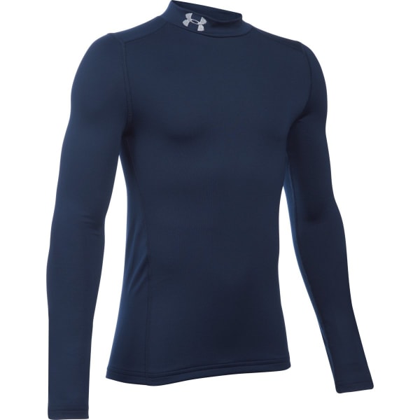 Under Armour Coldgear LS Mock Training Wear Navy Mens Small - Third Coast Soccer