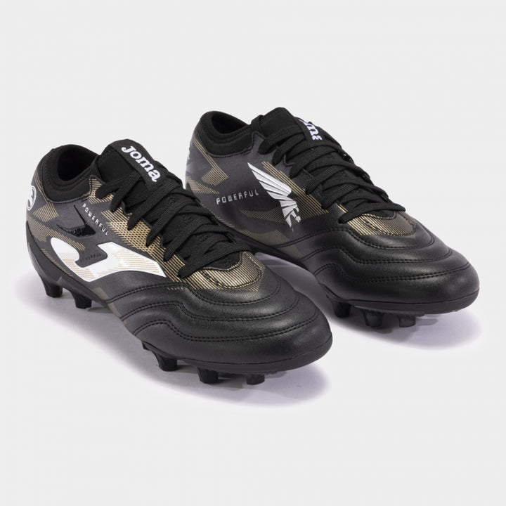 Joma Powerful FG - Black/Gold Men's Footwear Closeout - Third Coast Soccer