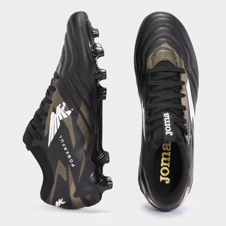 Joma Powerful FG - Black/Gold Men's Footwear Closeout - Third Coast Soccer