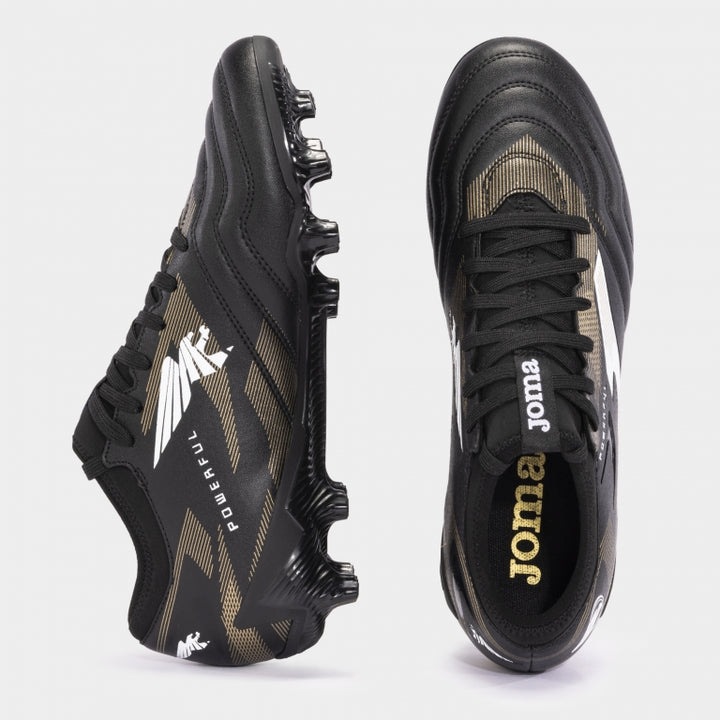 Joma Powerful FG - Black/Gold Men's Footwear Closeout - Third Coast Soccer