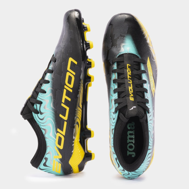 Joma Evolution 24 FG - Black/Gold Men's Footwear Closeout - Third Coast Soccer