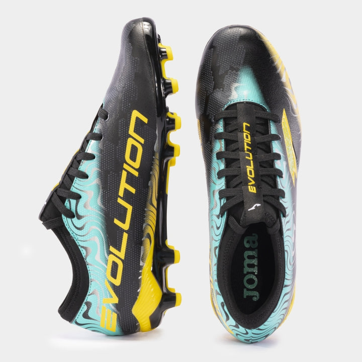 Joma Evolution 24 FG - Black/Gold Men's Footwear Closeout - Third Coast Soccer