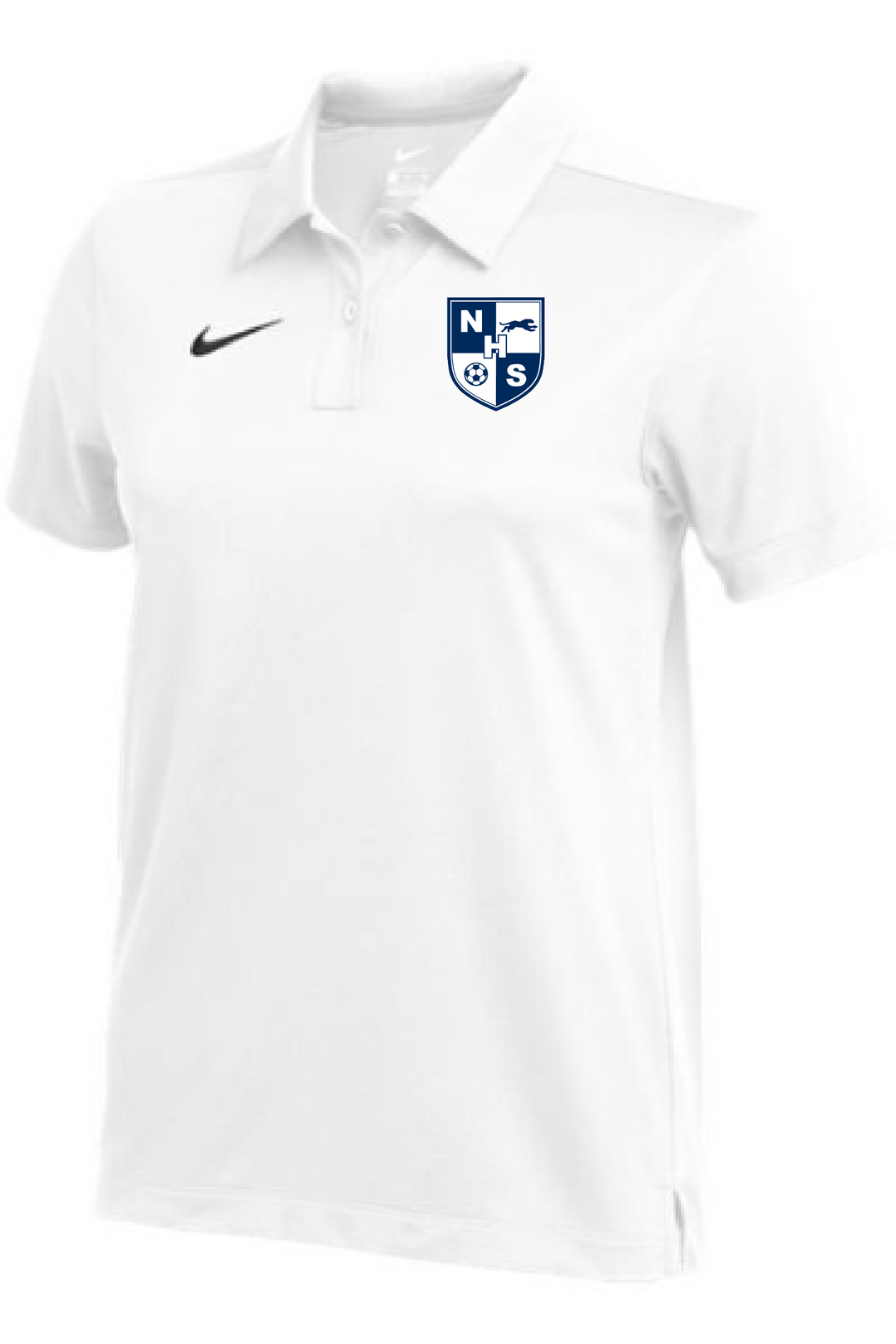 Nike Women's NHS Strike Polo NHS Girls 24 Team White/Black Womens XSmall - Third Coast Soccer