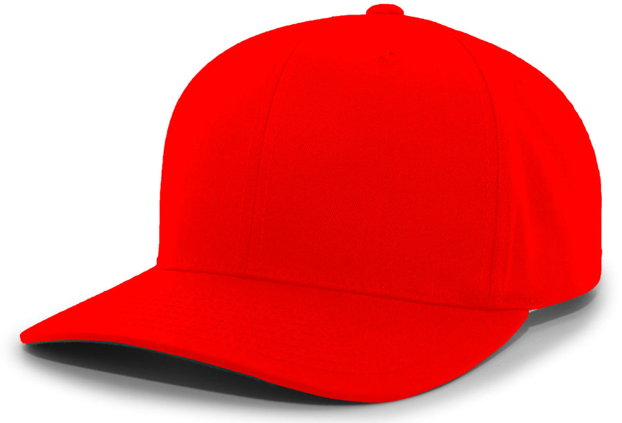 Pacific Headwear Cotton Poly Hook and Loop Adjustable Cap Hats Red  - Third Coast Soccer