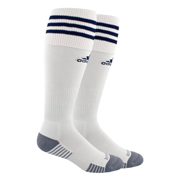 adidas Copa Zone Cush IV Sock - White/Dark Blue Socks - Third Coast Soccer