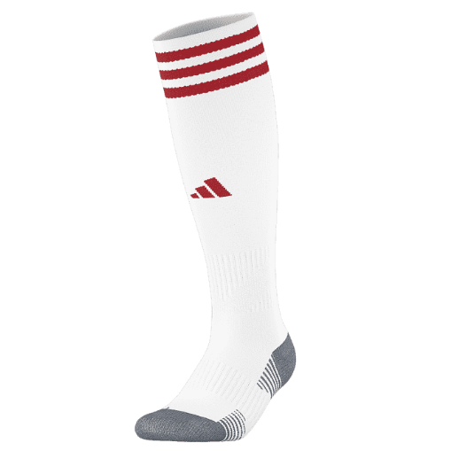 adidas FHS Copa Zone Cushion V Sock - White/Red FHS 25 - Third Coast Soccer