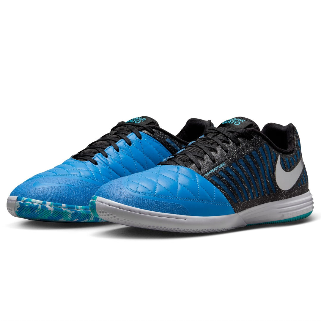 Nike Lunargato II IC - Silver/Black/Blue Men's Footwear - Third Coast Soccer