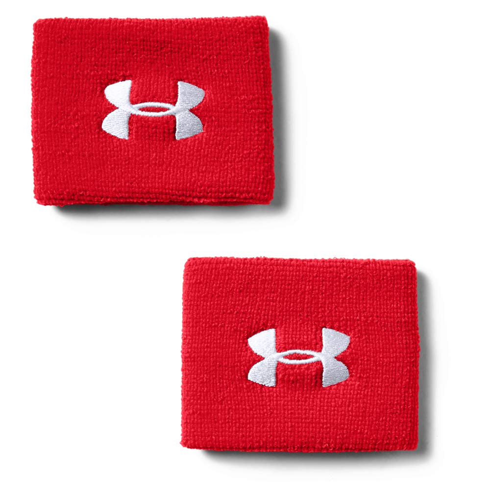 Under Armour Men's 3" Performance Wristband - Red/White Player Accessories - Third Coast Soccer