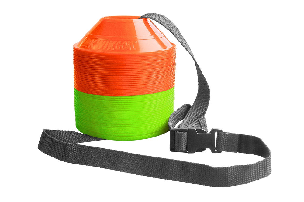 KwikGoal Mini Disc Cone Kit Coaching Accessories Hi-Vis Green/Orange  - Third Coast Soccer