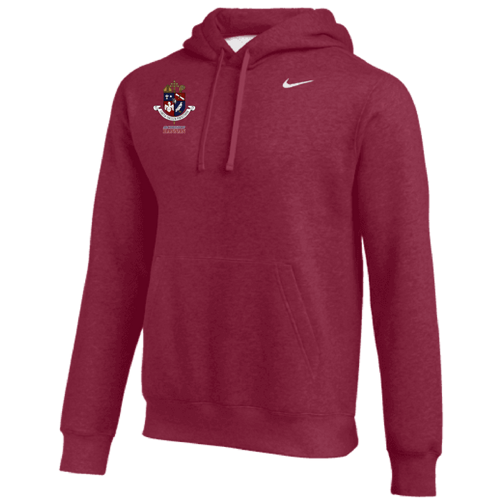 Nike Archbishop Hannan Club Fleece Pullover Hoody Hannan Girls 25 Team Cardinal/White Mens Small - Third Coast Soccer