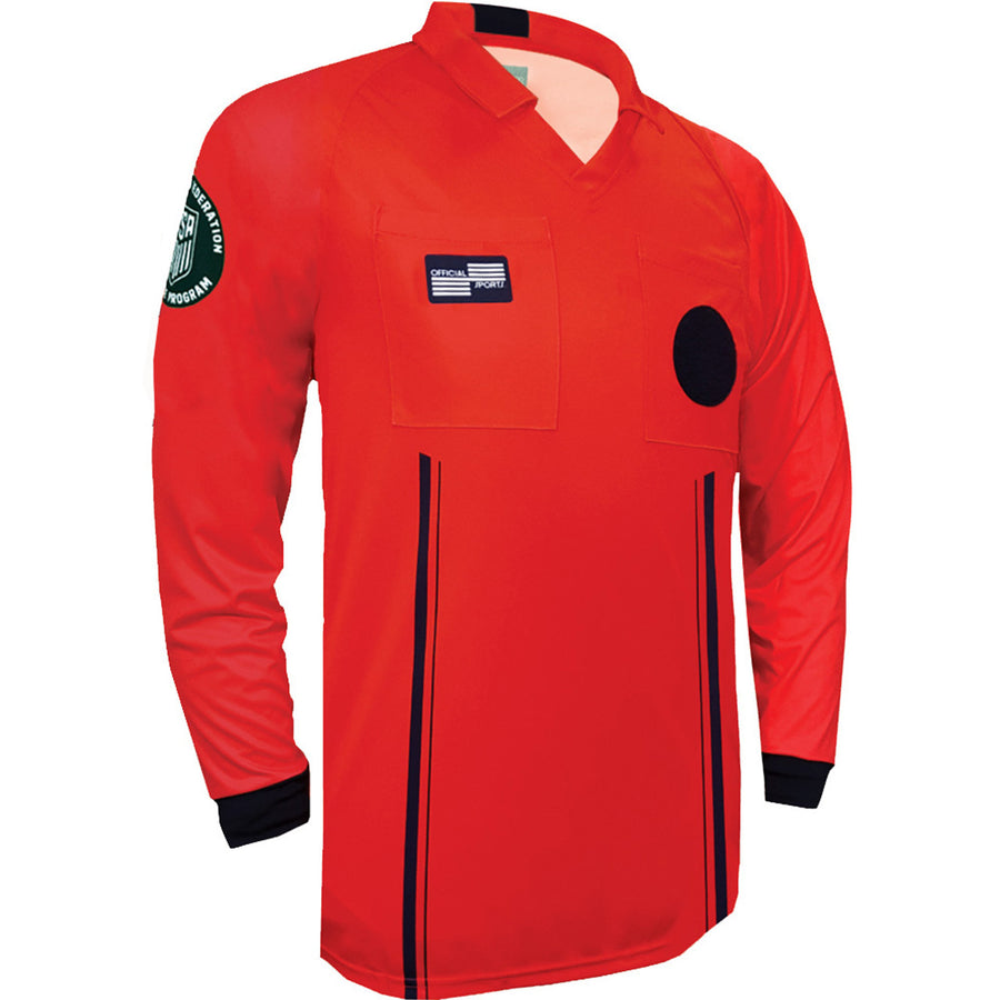 Official Sports USSF Economy LS Jersey - Red Referee   - Third Coast Soccer