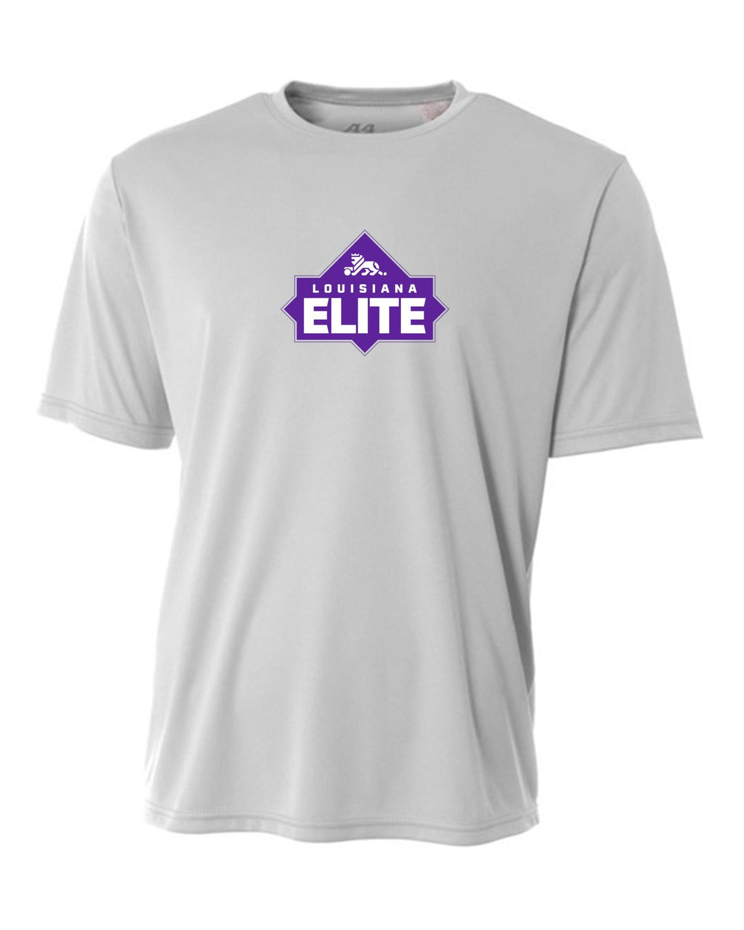 Louisiana Elite Logo A4 Cooling Performance Crew Louisiana Elite Spiritwear Silver Mens Small - Third Coast Soccer