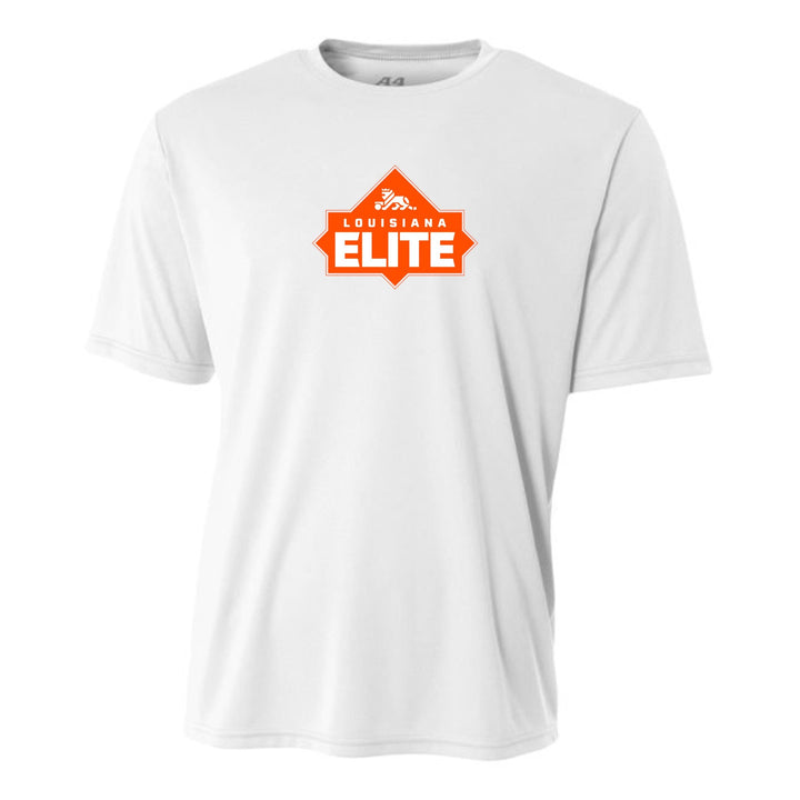 Louisiana Elite Logo A4 Cooling Performance Crew Louisiana Elite Spiritwear White Mens Small - Third Coast Soccer