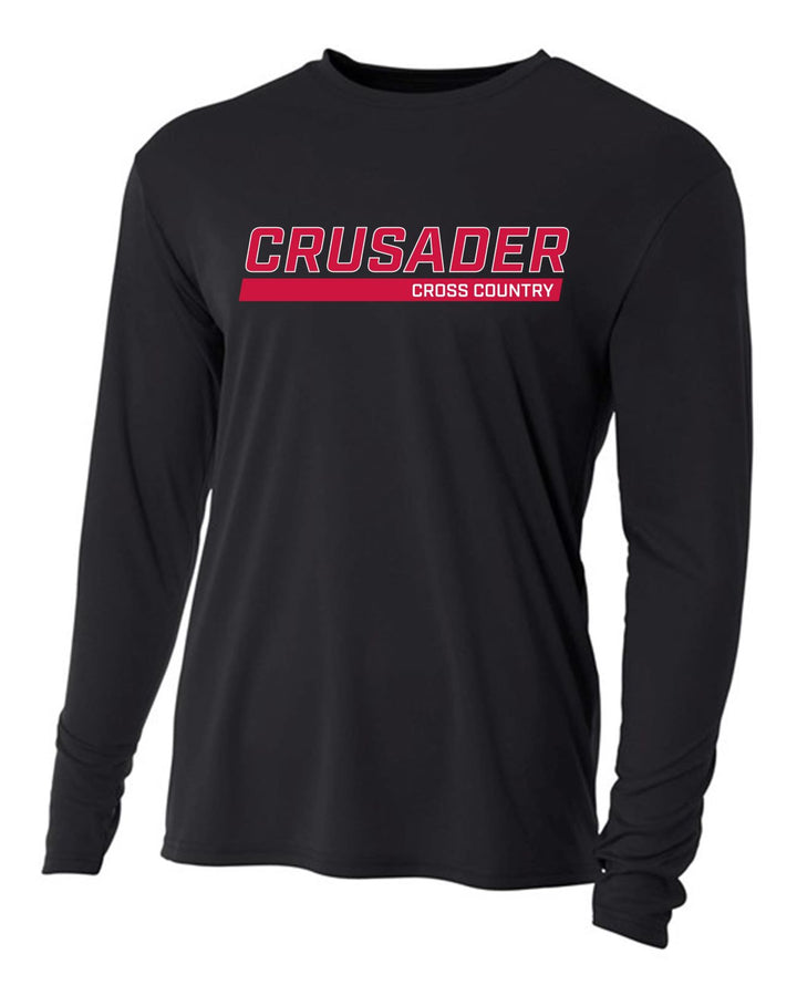 WCU Cross Country Men's Long-Sleeve Performance Shirt WCU Cross Country Black Crusader - Third Coast Soccer