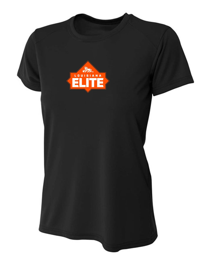 Louisiana Elite Logo A4 Cooling Performance Crew Louisiana Elite Spiritwear Black Womens Small - Third Coast Soccer