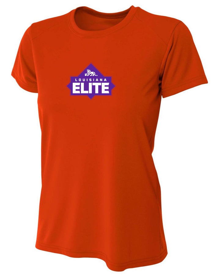 Louisiana Elite Logo A4 Cooling Performance Crew Louisiana Elite Spiritwear Orange Womens Small - Third Coast Soccer