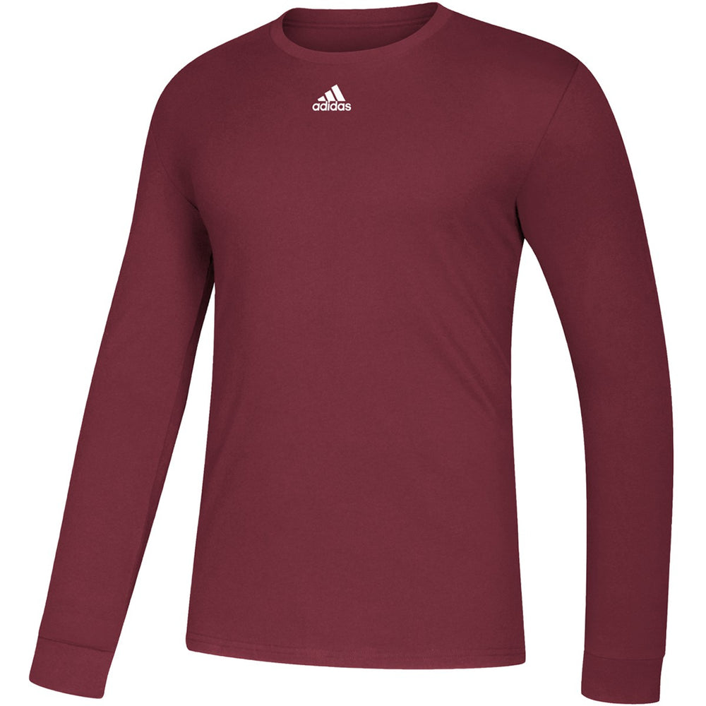 adidas Climalite LS Tee Training Wear Maroon Mens XSmall - Third Coast Soccer