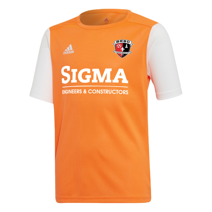 adidas Youth BRSC Goalkeeper Estro 19 Training Jersey - Solar Orange BRSC 2024-2026 Orange/White Youth Small - Third Coast Soccer