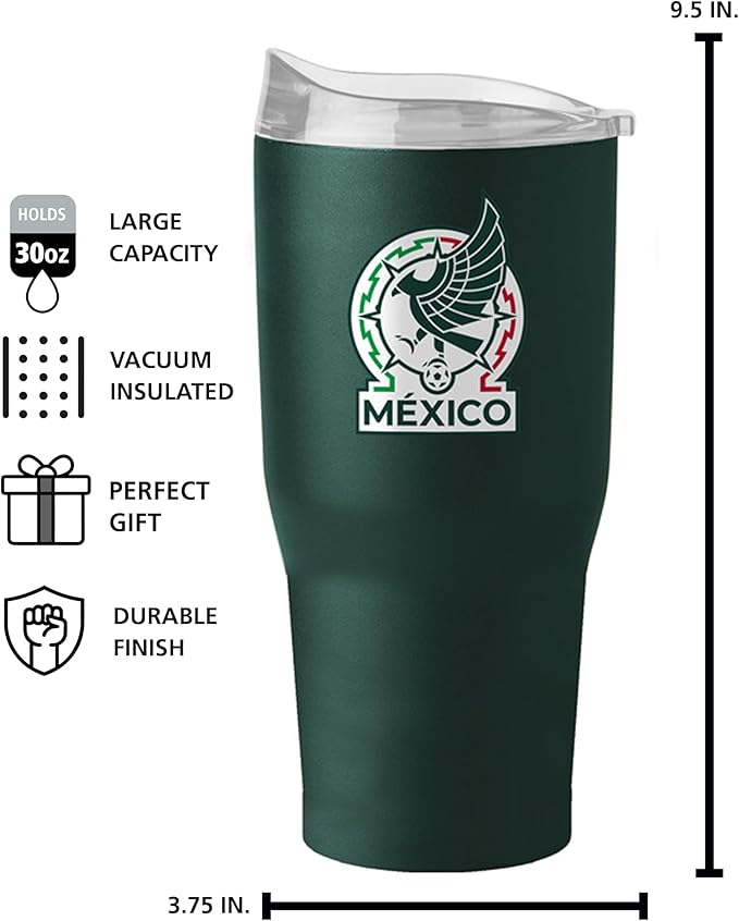 Mexico 30oz Flipside Powder Coat Tumbler Drinkware - Third Coast Soccer