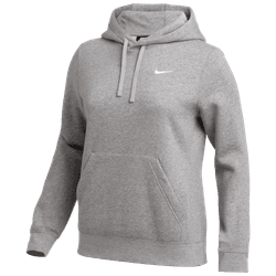 Nike Women's Team Club Hoodie Training Wear Dark Grey Heather/White Womens XSmall - Third Coast Soccer