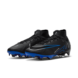 Nike Mercurial Superfly 9 Elite FG - Black/Chrome/Hyper Royal Mens Footwear Mens 7 Black/Chrome/Hyper Royal - Third Coast Soccer