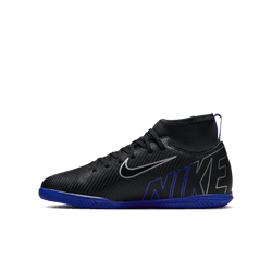 Nike Junior Mercurial Superfly 9 Club IC - Black/Chrome/Hyper Royal Youth Footwear   - Third Coast Soccer