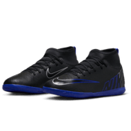 Nike Junior Mercurial Superfly 9 Club IC - Black/Chrome/Hyper Royal Youth Footwear   - Third Coast Soccer