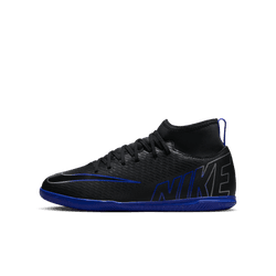 Nike Junior Mercurial Superfly 9 Club IC - Black/Chrome/Hyper Royal Youth Footwear   - Third Coast Soccer