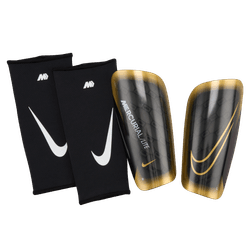 Nike Mercurial Lite Shinguard - Black/White/Gold Adult Shinguards   - Third Coast Soccer