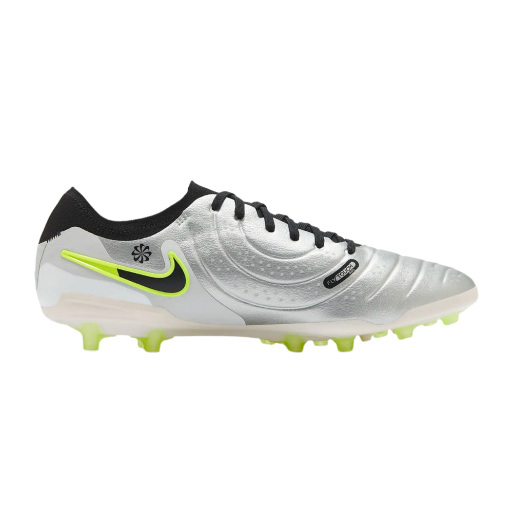 Nike Tiempo Legend 10 Pro Cleats - Silver/Black/Volt Men's Footwear Closeout - Third Coast Soccer
