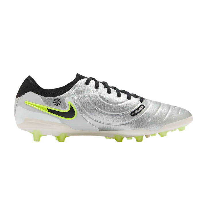 Nike Tiempo Legend 10 Pro Cleats - Silver/Black/Volt Men's Footwear Closeout - Third Coast Soccer
