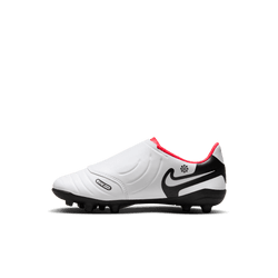 Nike Junior Tiempo Legend 10 Club FG - White/Black/Crimson Youth Footwear   - Third Coast Soccer