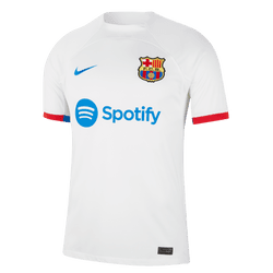 Nike FC Barcelona Away Jersey 23/24 Club Replica White/Royal Blue Mens Small - Third Coast Soccer