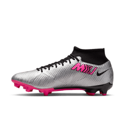 Nike Zoom Mercurial Superfly 9 Academy XXV - Metallic Silver/Hyper Pink/Black Men's Footwear Closeout   - Third Coast Soccer