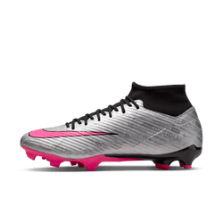 Nike Zoom Mercurial Superfly 9 Academy XXV - Metallic Silver/Hyper Pink/Black Men's Footwear Closeout   - Third Coast Soccer