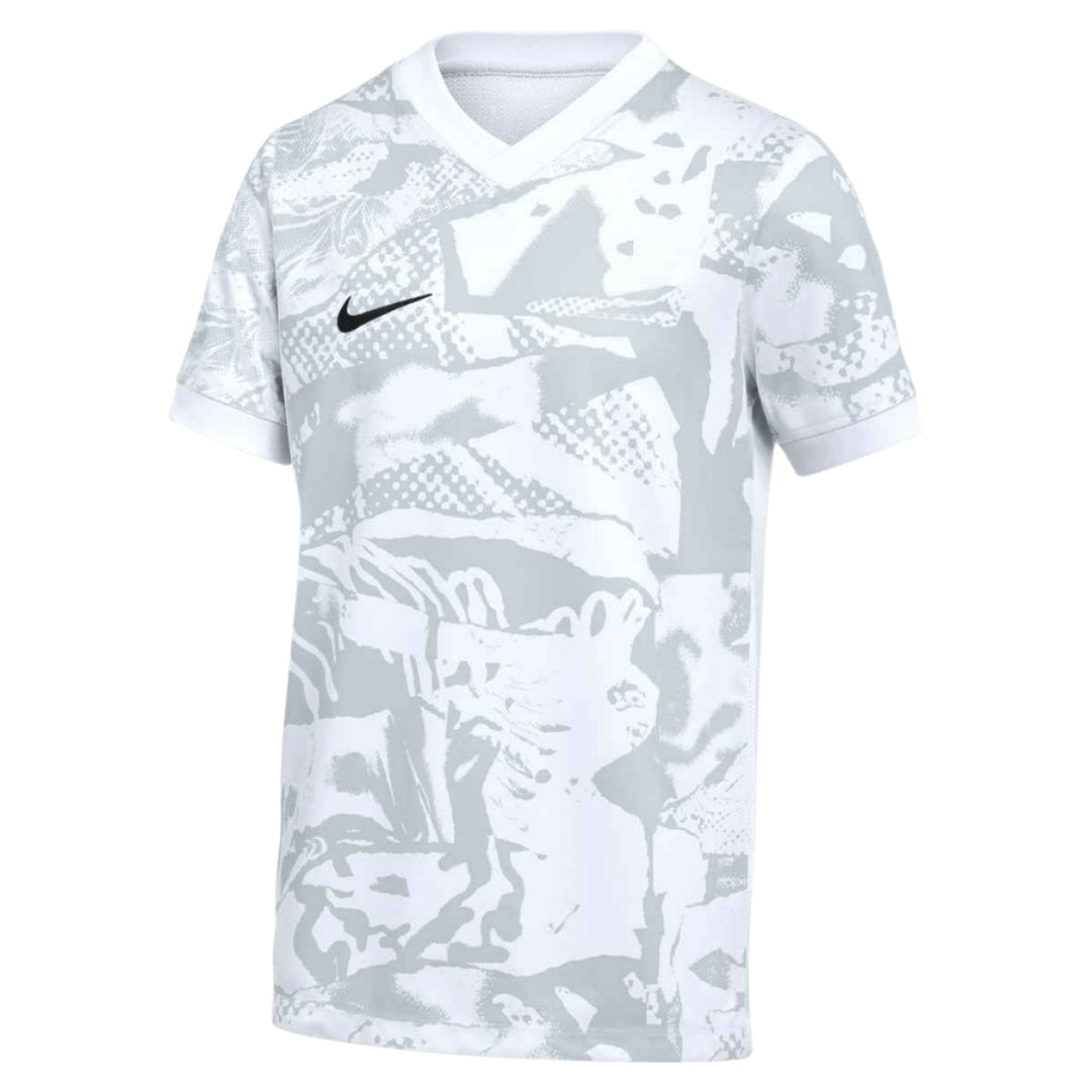 Nike Youth Precision VII SS Jersey Goalkeeper White/Pure Platinum/Black Youth XSmall - Third Coast Soccer