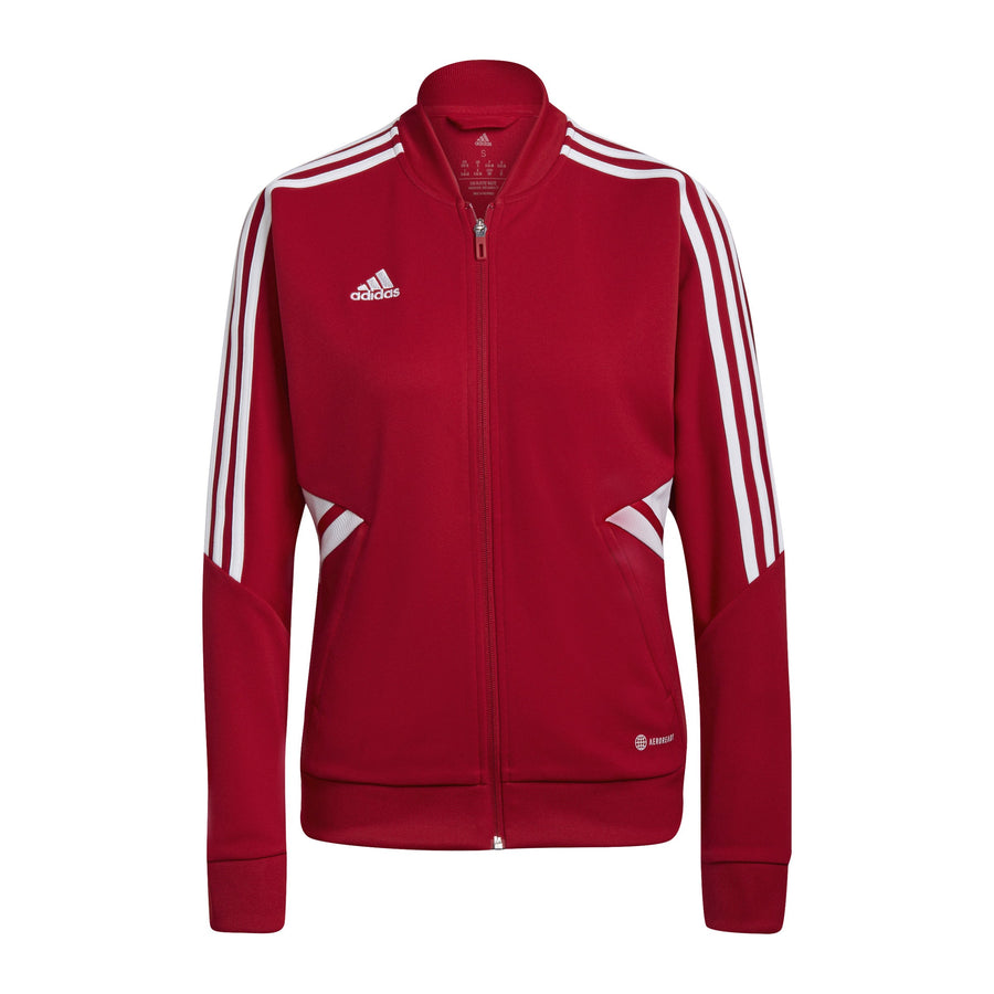 adidas Women's Condivo 22 Track Jacket - Red/White Jackets   - Third Coast Soccer