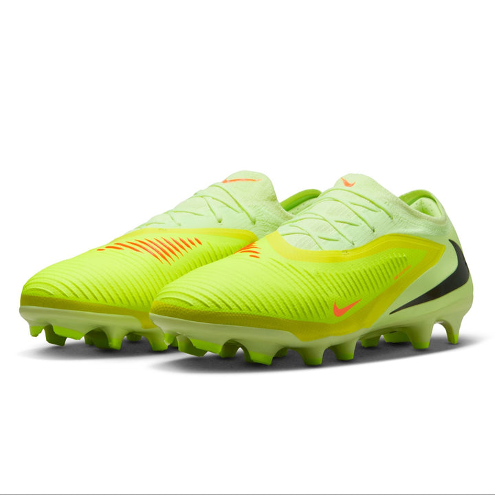 Nike Phantom 6 Low Pro FG - Crimson/Black/Lightlime Men's Footwear - Third Coast Soccer