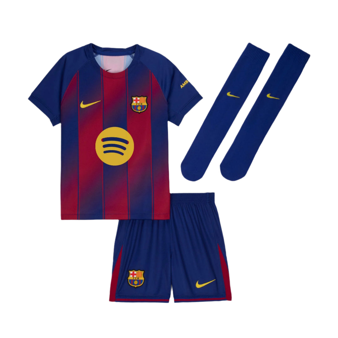 Nike Youth FC Barcelona Home 3-Piece Kit 25/26 Club Replica - Third Coast Soccer